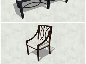 精品现代欧式风格椅子SU模型设计图 家居空间库的匠心之选